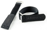 AIRNIX 8" x 3/4" (6.5" useable) Standard Duty Nylon Hook and Loop Cinch Straps with Metal Buckle, Reusable Fastening, Securing, Cable Straps
